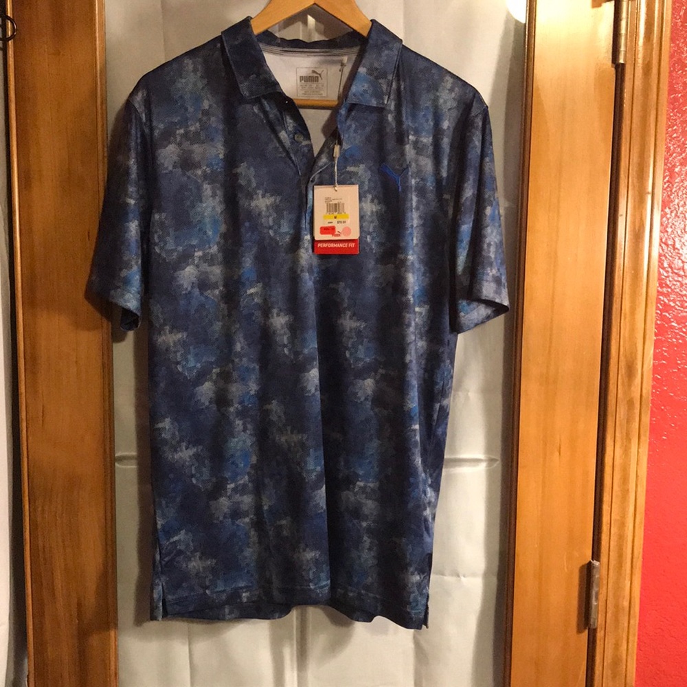 NWT PUMA PERFORMANCE FIT DIGITAL CAMO POLO
